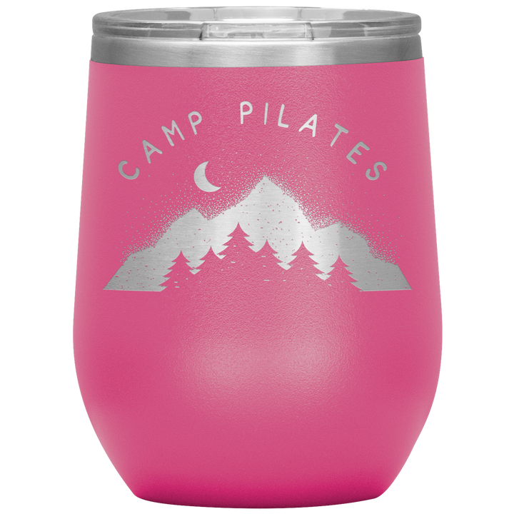 Camp Pilates Wine Tumbler