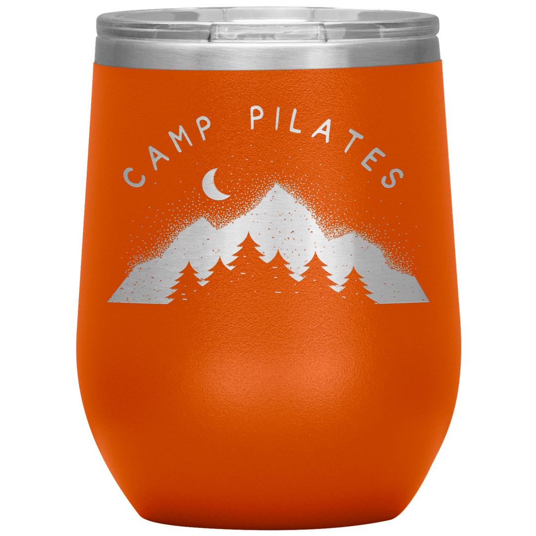 Camp Pilates Wine Tumbler