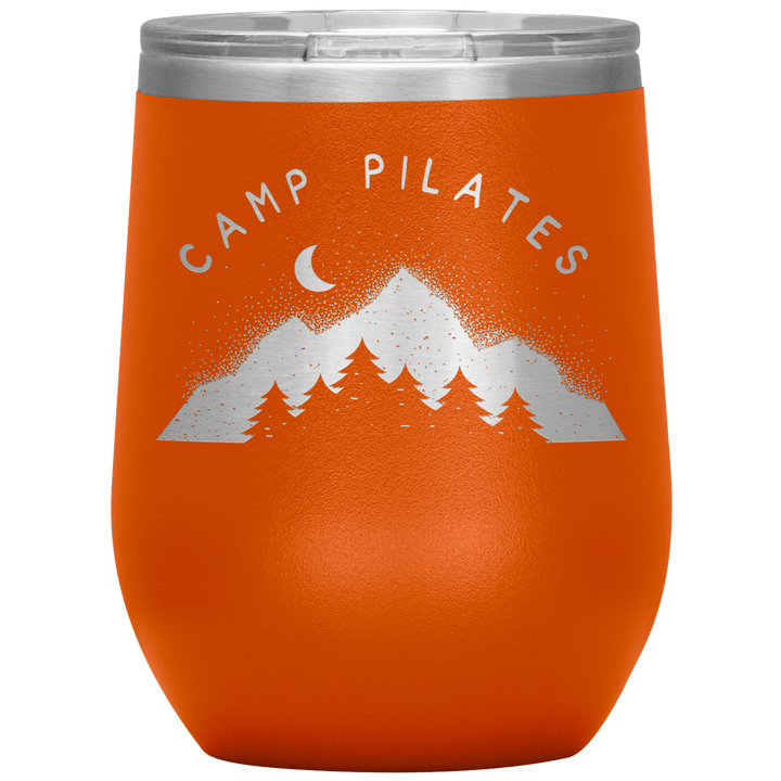 Camp Pilates Wine Tumbler