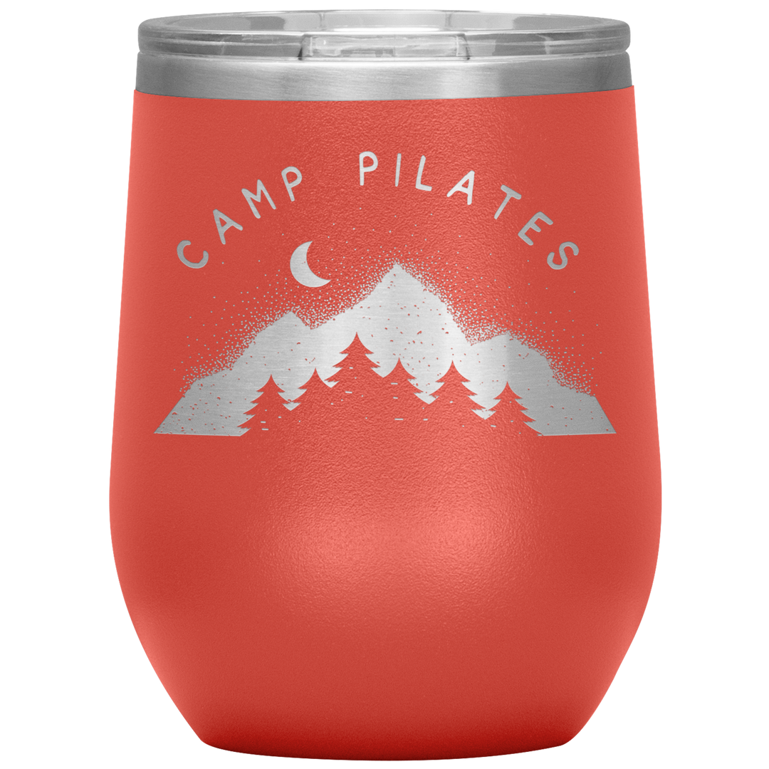Camp Pilates Wine Tumbler