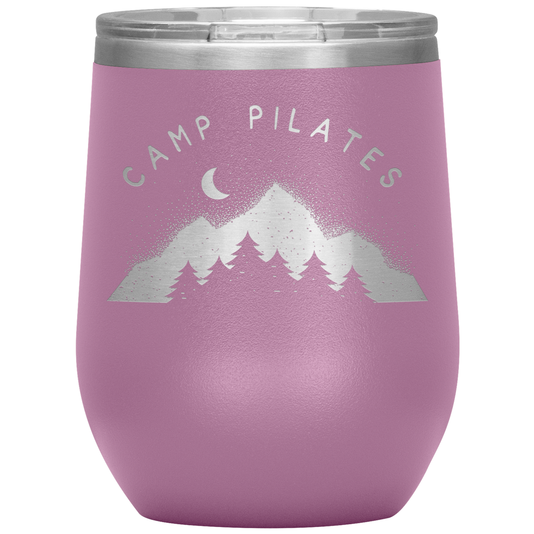 Camp Pilates Wine Tumbler