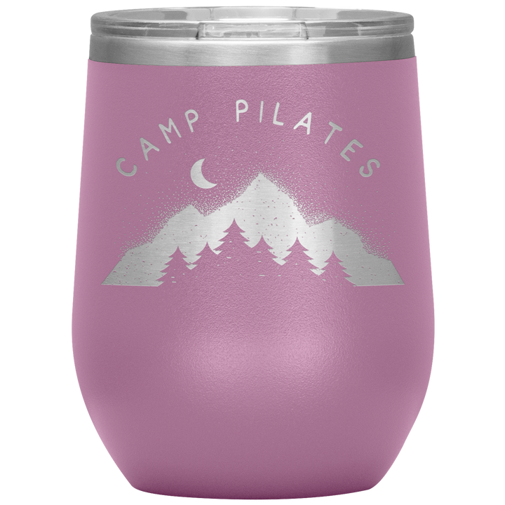 Camp Pilates Wine Tumbler