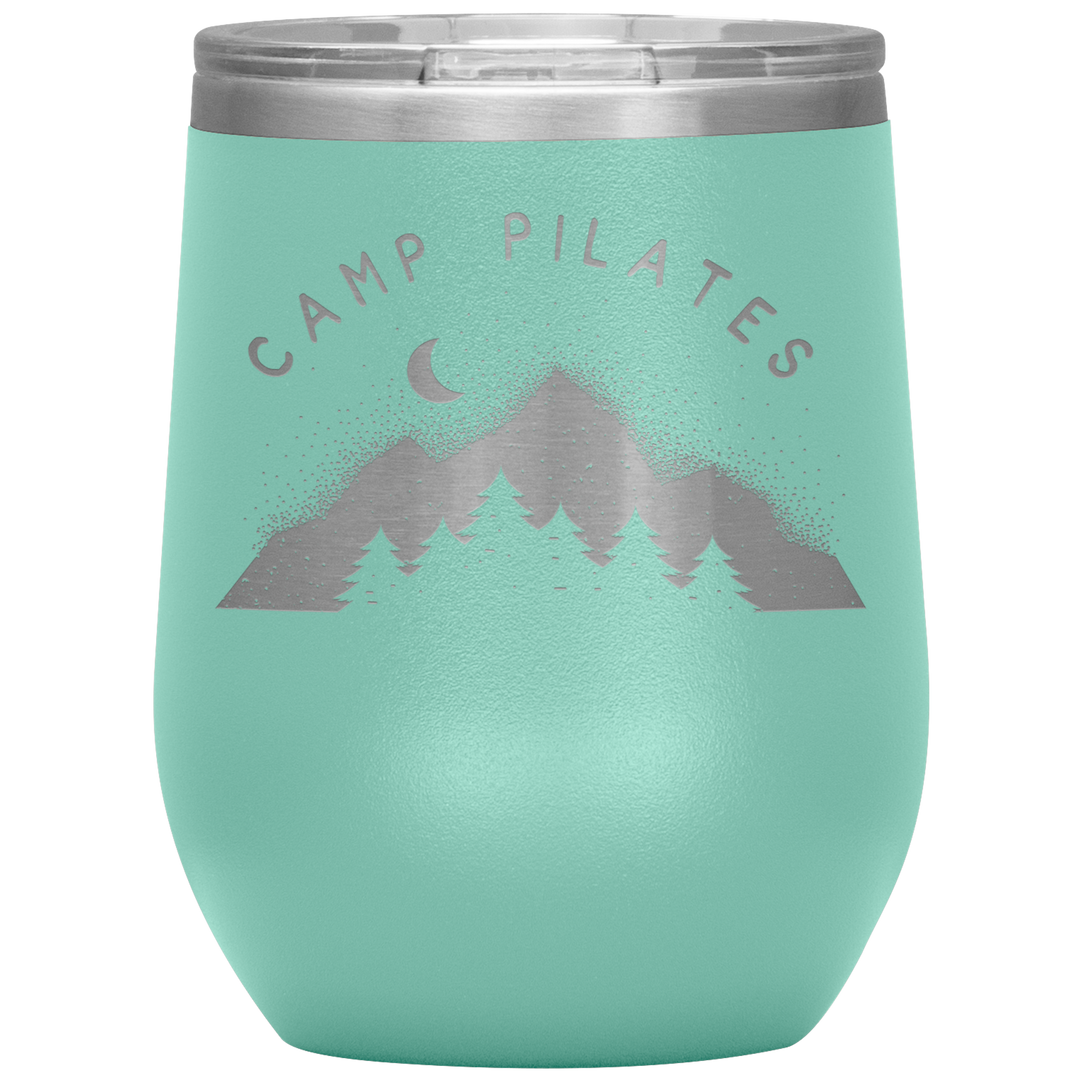 Camp Pilates Wine Tumbler