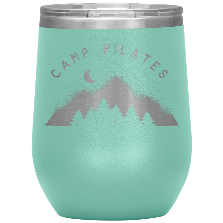Camp Pilates Wine Tumbler