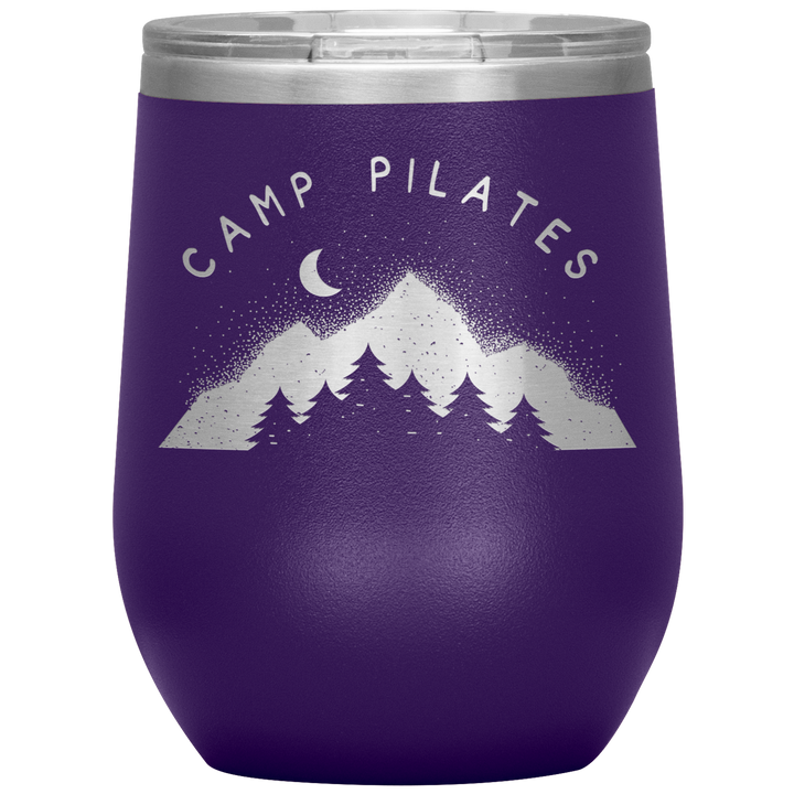 Camp Pilates Wine Tumbler