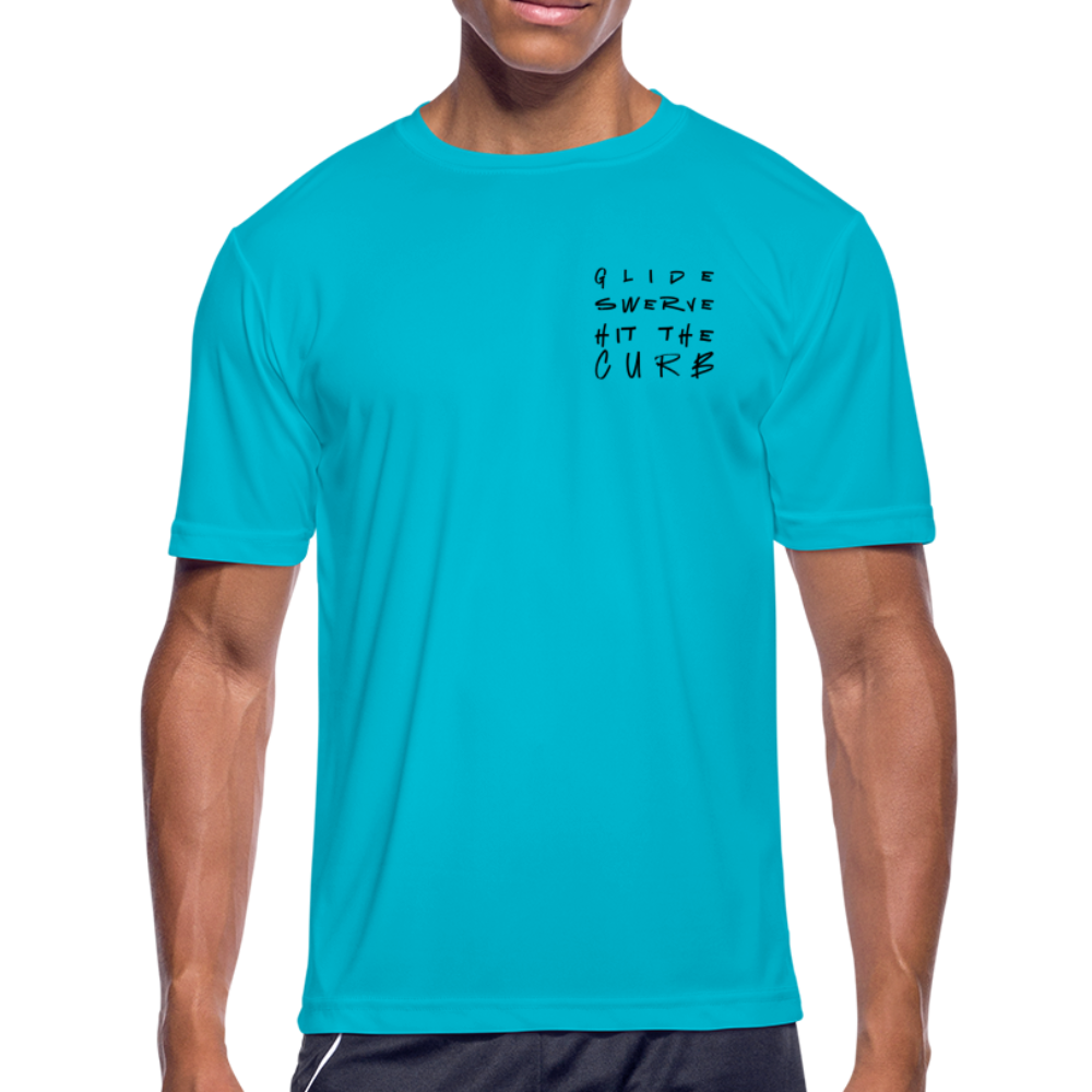 Glide Swerve Moisture Wicking Performance T-Shirt - turquoise