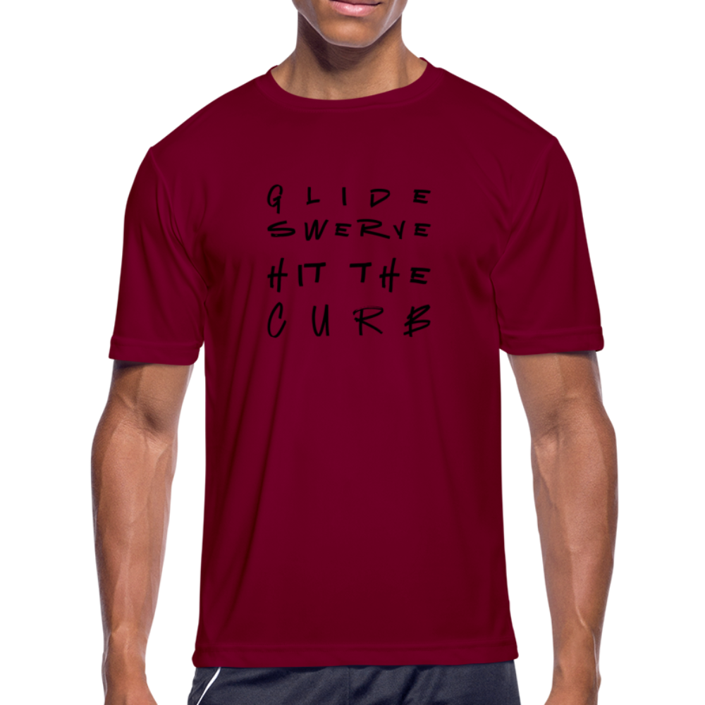 Glide Swerve Moisture Wicking Performing T - burgundy
