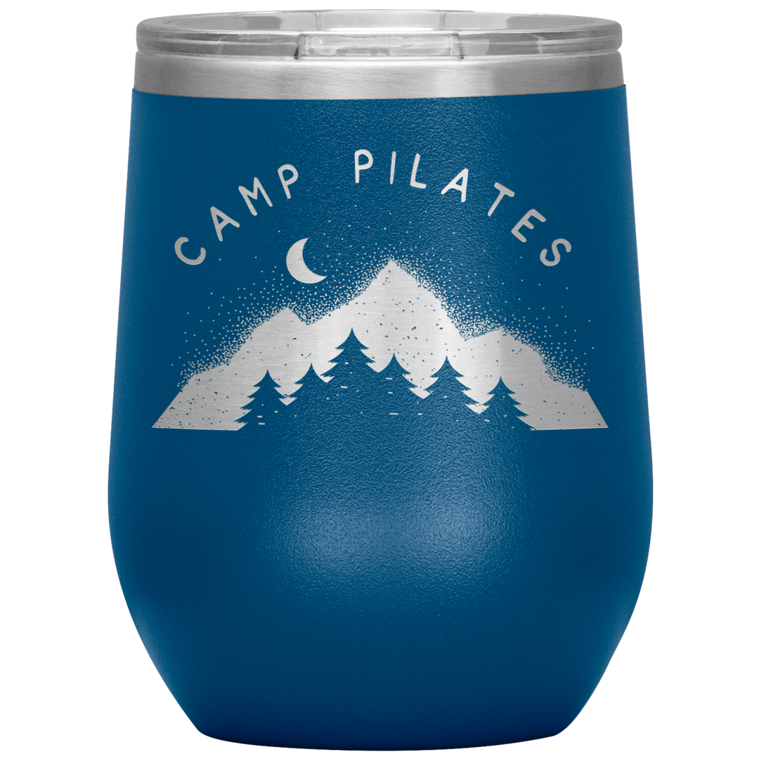 Camp Pilates Wine Tumbler