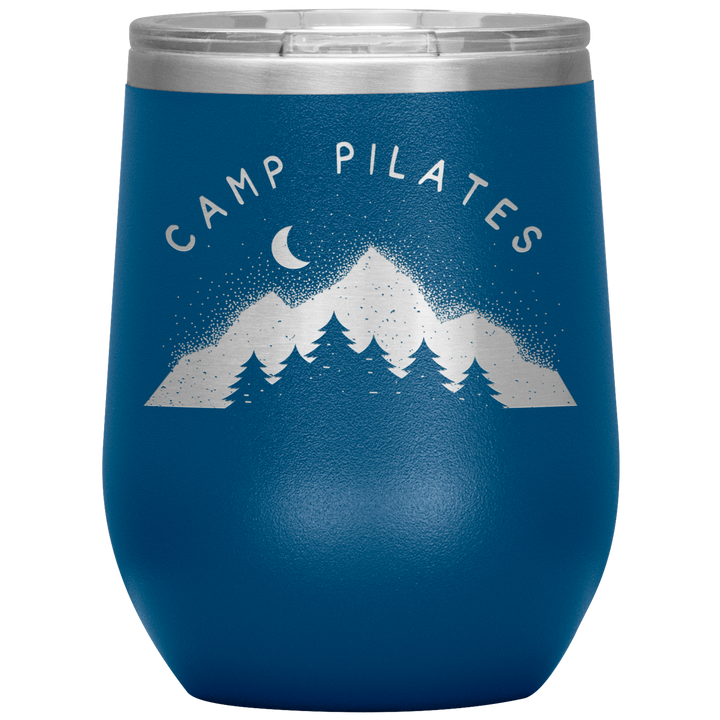 Camp Pilates Wine Tumbler