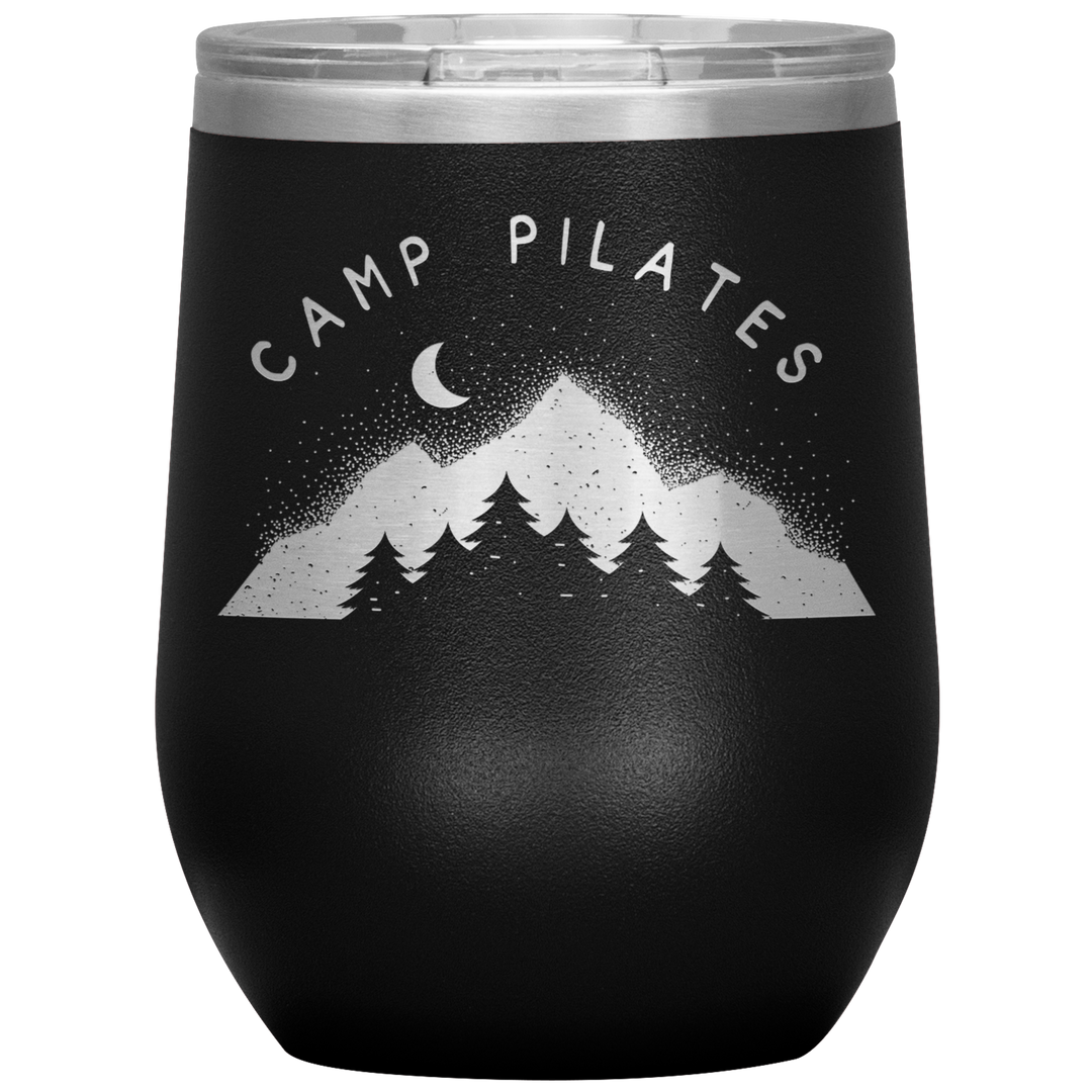 Camp Pilates Wine Tumbler