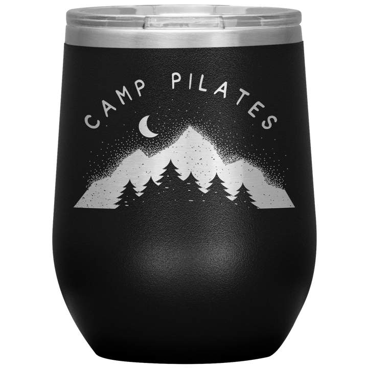 Camp Pilates Wine Tumbler
