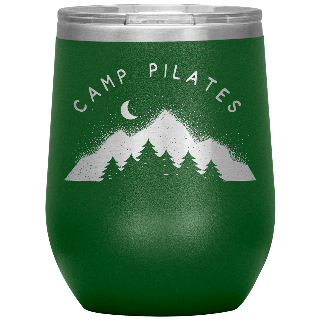 Camp Pilates Wine Tumbler