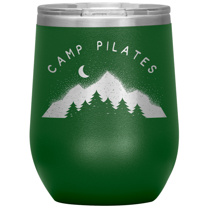Camp Pilates Wine Tumbler